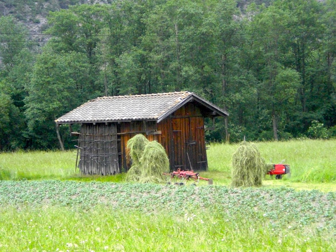 Haiming Tirol Ötztal Wiese Holzhütte
